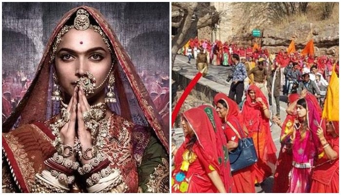 Rajput women march with swords in Chittorgarh, threaten to end life if Padmaavat is not banned Rajput women march with swords in Chittorgarh, threaten to end life if Padmaavat is not banned