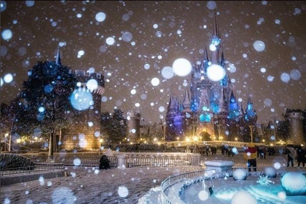 Tokyo’s Disneyland looked like a magical wonderland after snowfall Tokyo’s Disneyland looked like a magical wonderland after snowfall