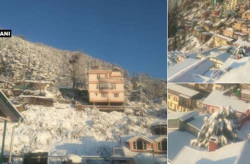 Himachal Pradesh's Shimla received fresh snowfall (Image: ANI)