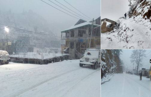 Himachal Pradesh: Mandi's Janjehli received fresh snowfall (Image: ANI)