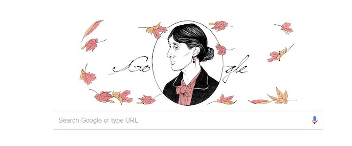 Google celebrates 136th birthday of famous novelist Virginia Woolf with a doodle Google celebrates 136th birthday of famous novelist Virginia Woolf with a doodle