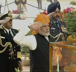 69th Republic Day celebrations take place at Rajpath amid contingents and pageantry