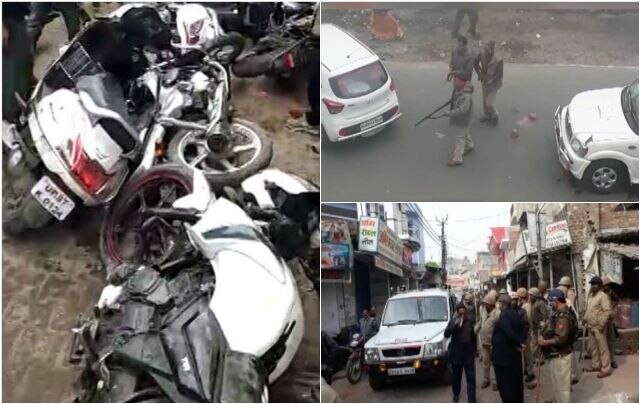 Curfew in UP’s Kasganj as clashes between two groups during ABVP-VHP rally, 1 dead Curfew in UP's Kasganj as clashes between 2 groups during ABVP-VHP rally, 1 dead