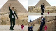 In Pictures: World\'s Smallest Woman Meets World\'s Tallest Man For Incredible Photoshoot In Egypt