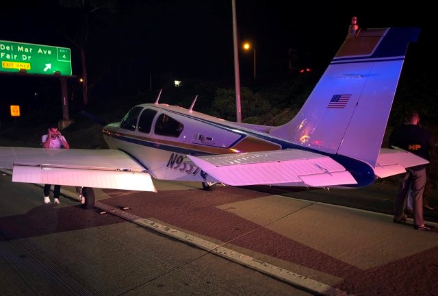 After engine failure, plane makes incredible emergency landing In the middle of highway in Costa Mesa After engine failure, plane makes incredible emergency landing in the middle of highway