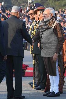 IN PICS: \'Beating the Retreat\' ceremony at Vijay Chowk marked the end of 69th Republic Day celebrations