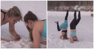 Watch: Two Siberian Girls Perform Yoga At Bone Chilling -40 Degree ...