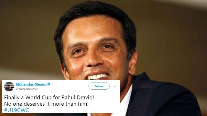 Why Worry When The Wall Is Rahul Dravid! Twitter Credits Dravid For The Under-19 World Cup Victory Why Worry When The Wall Is Rahul Dravid! Twitter Credits Dravid For The Under-19 World Cup Victory