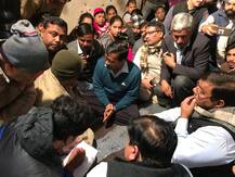 Delhi: Four days after Ankit Saxena\'s \'honour\' killing, CM Kejriwal visits his family