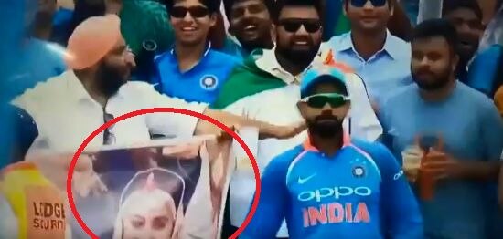 Fan brings Virushka’s wedding poster in Ind V/S SA ODI and Virat’s reaction is really pleasing Fan brings Virushka's wedding poster in Ind V/S SA ODI and Virat's reaction is really pleasing