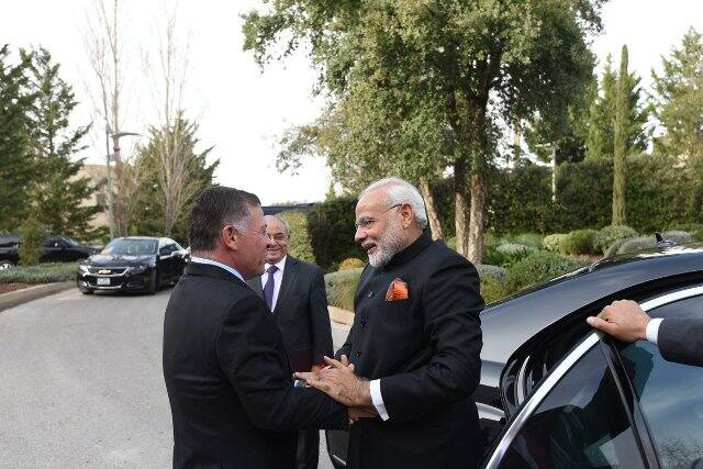 From the ceremonial welcome for PM Modi in Palestine. (Image: Twitter)