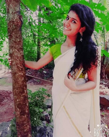 Here she is donning the traditional Kerala saree with grace