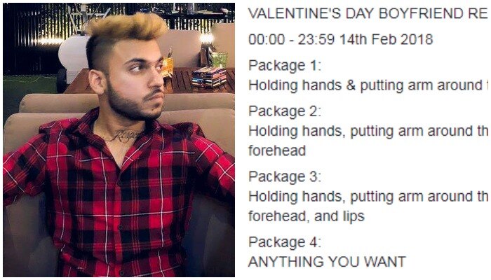 Single On Valentine’s Day? This Gurgaon Man Is Offering Himself As ‘Boyfriend On Rent’ Single On Valentine's Day? This Gurgaon Entrepreneur Is Offering Himself As 'Boyfriend On Rent'