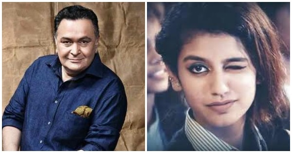 Rishi Kapoor Praises Priya Prakash & Predicts ‘Huge Stardom’ For Her, Some Twitter Users Creeped Out Rishi Kapoor Praises Priya Prakash & Predicts ‘Huge Stardom’ For Her, Some Twitter Users Creeped Out