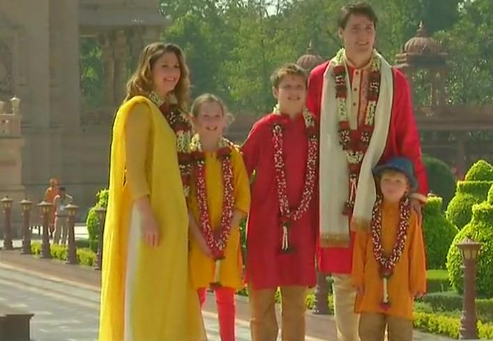 Canadian PM Justin Trudeau and his family go saffron during Gujarat visit