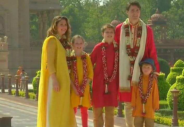 Canadian PM Justin Trudeau and his family go saffron during Gujarat visit Canadian PM Justin Trudeau and his family go saffron during Gujarat visit