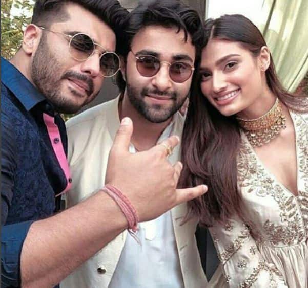 Athiya Shetty and Aadar Jain having a gala time with Arjun Kapoor. Image: Instagram (arjunkasufc) 