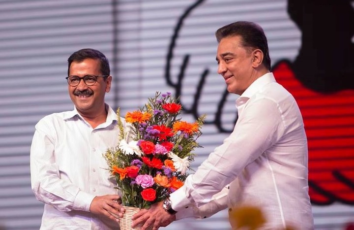 At Kamal Haasan’s party launch, Arvind Kejriwal urges Tamil Nadu voters to replicate ‘Delhi example’ At Kamal Haasan's party launch, Kejriwal urges Tamil Nadu voters to replicate 'Delhi example'