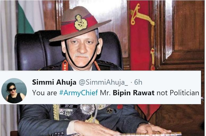 Not one, Not two, here are five times when Army Chief Bipin Rawat created controversy Not one, Not two; here are five times when Army Chief Bipin Rawat created controversy