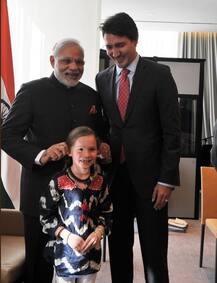 On Justin Trudeau’s visit, PM Modi shares this adorable picture