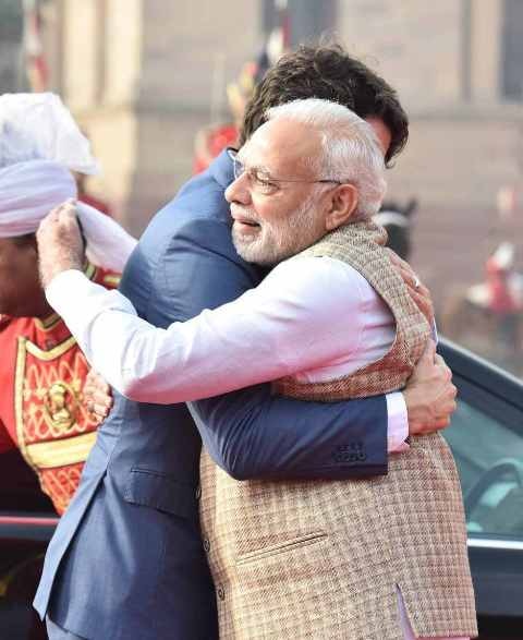 PM Modi to meet his Canadian counterpart Justin Trudeau today Amid controversy Modi hugs & greets Canadian PM Justin Trudeau