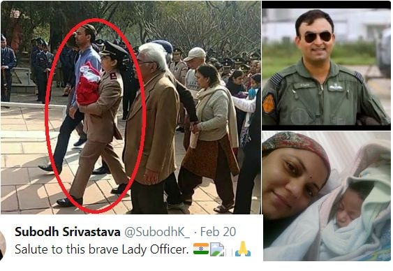 Hats Off ! This Army Officer Attends Husband’s Funeral With Her Five-Day-Old Daughter Hats Off ! This Army Officer Attends Husband's Funeral With Her Five-Day-Old Daughter