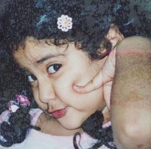Sridevi shared this picture a few months ago and we're guessing she is probably Janhvi Kapoor. Image: Instagram (@sridevi.kapoor)