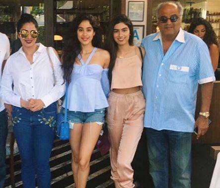 Sridevi with her daughters and husband / Image: Instagram (@sridevi.kapoor)