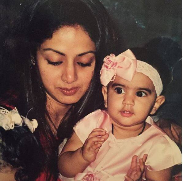 We came across this old photograph on her Instagram account which has many pictures of her daughters. We are sharing some of them with you . / Image: Instagram (@sridevi.kapoor)
