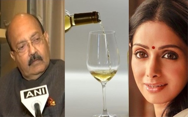 Sridevi used to drink Sridevi used to drink 'wine': Amar Singh