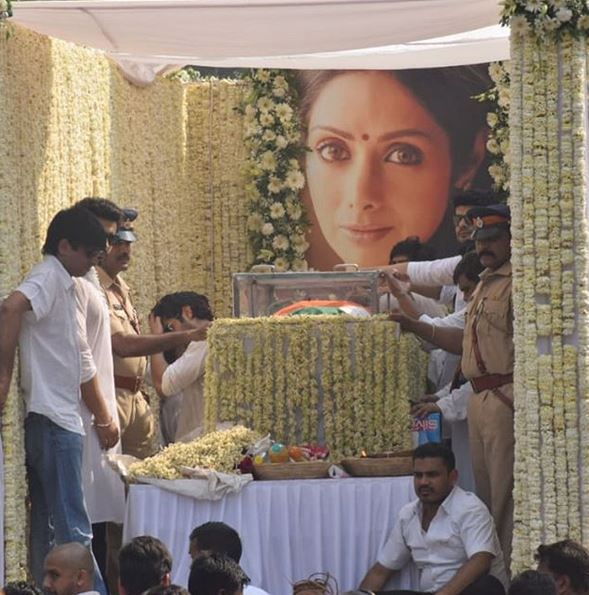 SRIDEVI laid to REST; Bollywood bids an EMOTIONAL GOODBYE to the EVERGREEN actress
