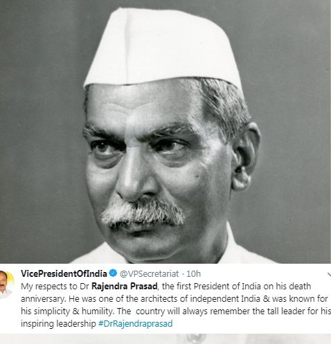 Nation Remembers Country’s First President Dr Rajendra Prasad on his 55th death anniversary Nation Remembers Country's First President Dr Rajendra Prasad on his 55th death anniversary