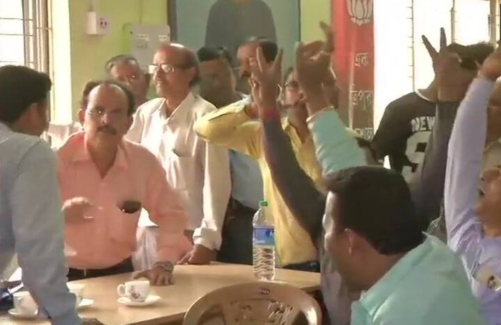 BJP’s majority in a state where the party did not even open their accounts in 2013, has prompted widespread celebrations in the state capital, Agartala.
