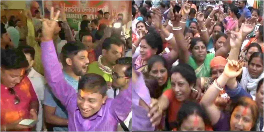 BJP crushes Left in Tripura, workers indulge in massive celebrations BJP crushes Left in Tripura, workers indulge in massive celebrations