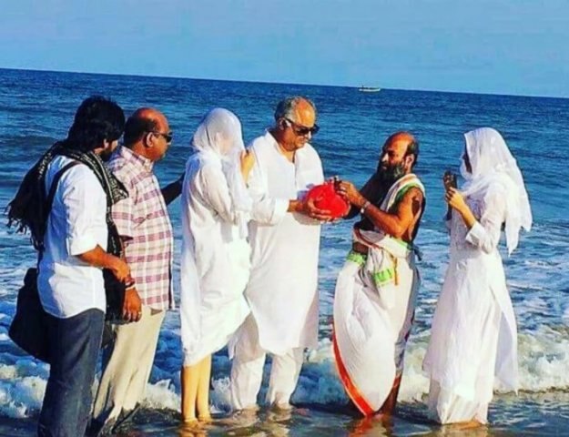 Sridevi’s Ashes Immersed In Rameswaram Today Sridevi’s Ashes Immersed In Rameswaram