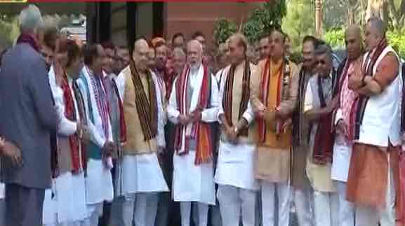 PM Modi gets a grand welcome in Parliament; protests stall Budget Session