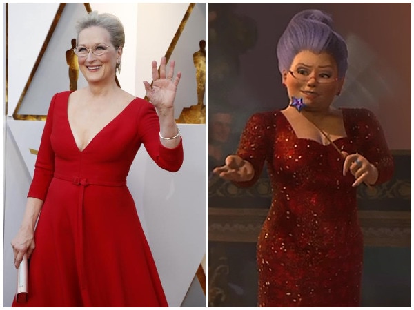 Fans Lose Calm As Meryl Streep’s Red Gown Resembles Shrek’s Fairy Fans Lose Calm As Meryl Streep's Red Gown Resembles Shrek's Fairy
