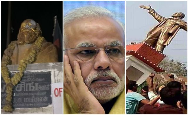PM Modi reacts after Lenin, Periyar statues vandalised; expresses “strong disapproval” of such acts PM Modi reacts after Lenin, Periyar statues vandalised; expresses 