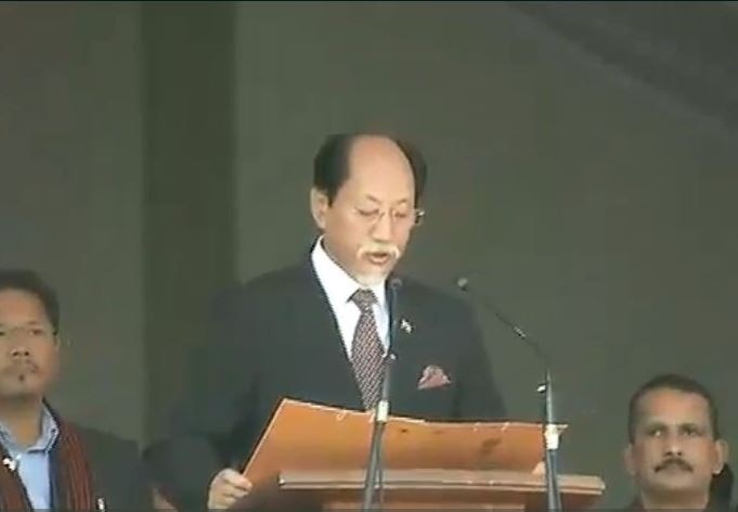 At Kohima Local Ground, Neiphiu Rio to be sworn-in as new Nagaland CM today Neiphiu Rio sworn-in as Nagaland's CM by Governor PB Acharya