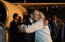 IN PICS: This Is How PM Modi Broke Protocol To Receive France\'s President Emmanuel Macron