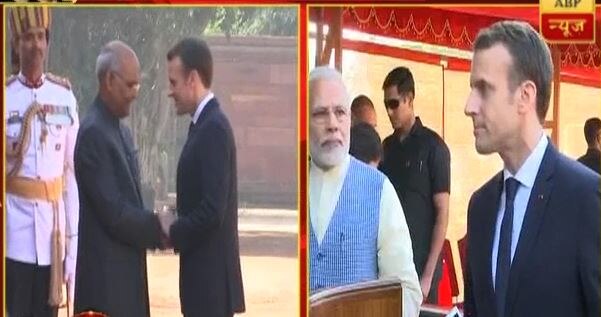 French President arrives at Rashtrapati Bhavan French President arrives at Rashtrapati Bhavan, says 'we have very good chemistry'