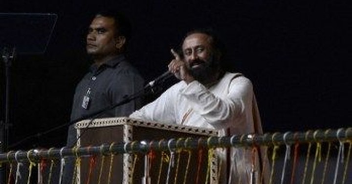 Aazadi slogans raised at Ravishankar’s Srinagar event, people say were tricked to attend 'Azadi' slogans raised at Ravi Shankar’s Srinagar event, people say they were tricked to participate