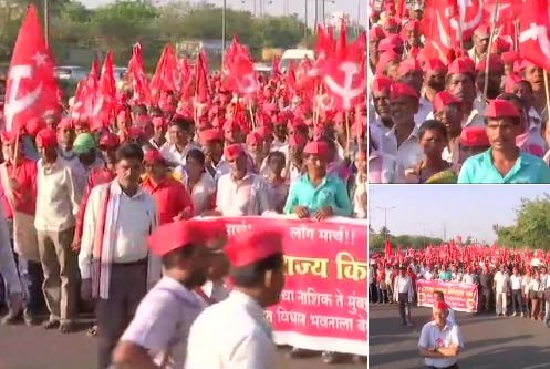 All India Kisan Sabha protest march: Farmers reach Mumbai All India Kisan Sabha protest march: Farmers reach Mumbai
