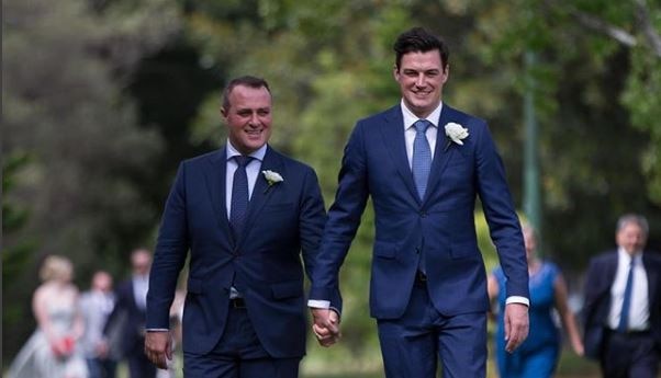 Australian MP marries same-sex partner after proposing him in parliament Australian MP marries same-sex partner after proposing him in parliament