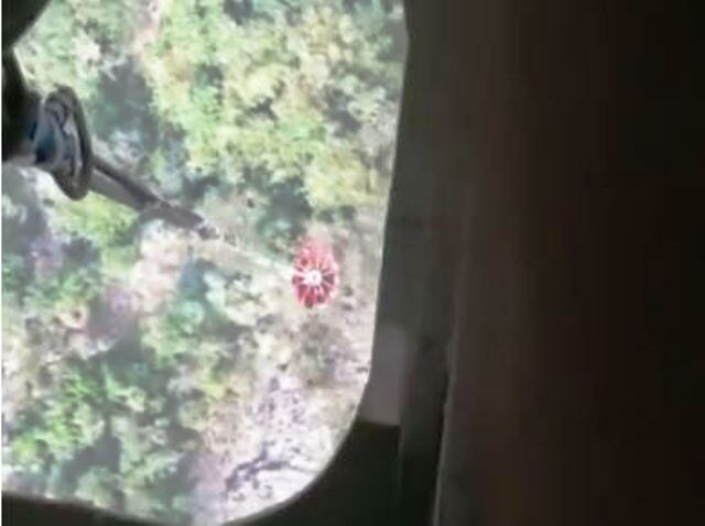 WATCH: IAF helicopter deployed to douse Kurangani forest fire with underslung Bambi Bucket WATCH: IAF helicopter deployed to douse Kurangani forest fire with underslung Bambi Bucket