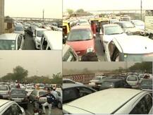 IN PICS: 9 KM Long Massive Traffic Jam On Delhi-Noida Road