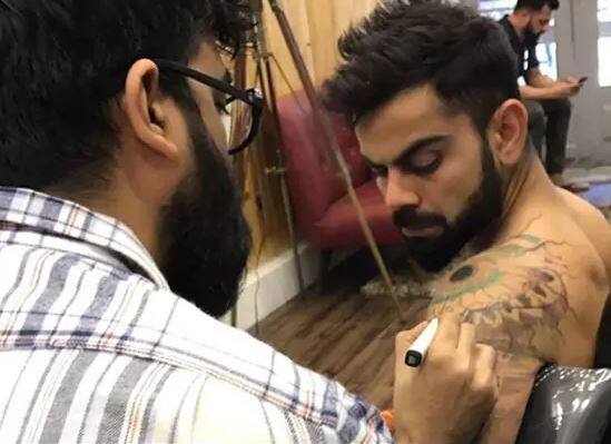 Virat was also recently spotted at a famous tattoo parlor in Mumbai. 