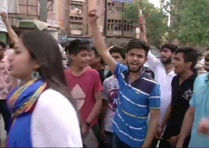 Paper leak: Massive protest against CBSE; security beefed up outside Javadekar residence CBSE paper leak: Students stage protest; high security outside Javadekar residence