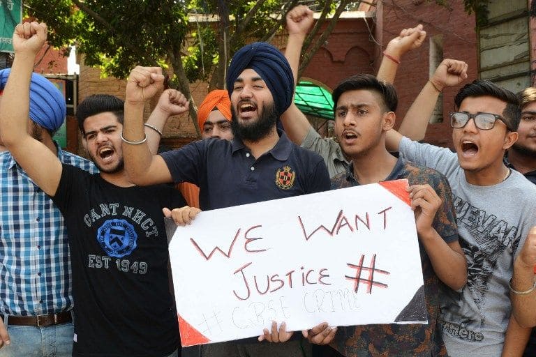 In Pics: Students stage massive protests against CBSE paper leak In Pics: Students stage massive protests against CBSE paper leak