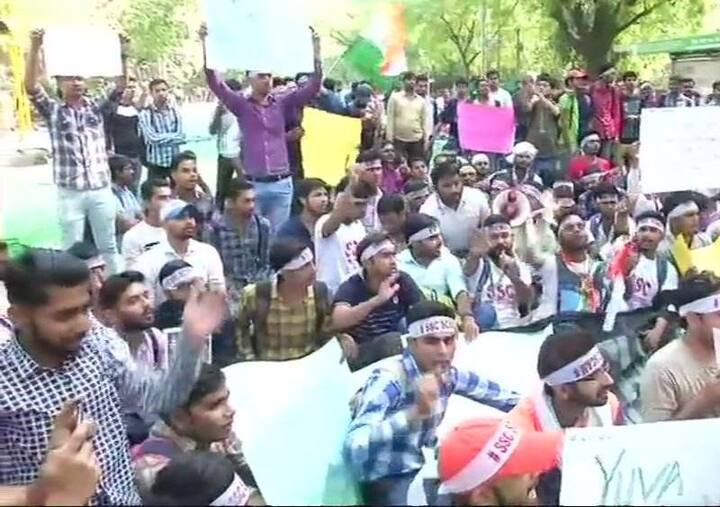 NEET aspirants stage protest against paper leak. They have got stuck as they have forthcoming competitive exams/ ANI image 